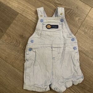 4/20$ Just One You by Carter’s Striped Shortalls Short Overalls size Nb